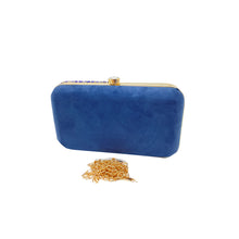 Load image into Gallery viewer, Designer C shape Front Double Color Stone Frame Clutch - myStore20202019