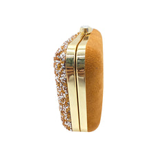 Load image into Gallery viewer, Designer C shape Front Double Color Stone Frame Clutch - myStore20202019