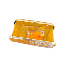 Load image into Gallery viewer, Designer C shape Front Double Color Stone Frame Clutch - myStore20202019