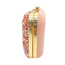 Load image into Gallery viewer, Designer C shape Front Double Color Stone Frame Clutch - myStore20202019