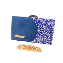 Load image into Gallery viewer, Designer Half Front Double Color Stone Frame Clutch - myStore20202019