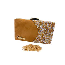 Load image into Gallery viewer, Designer Half Front Double Color Stone Frame Clutch - myStore20202019