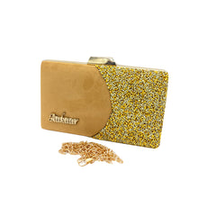 Load image into Gallery viewer, Designer Half Front Double Color Stone Frame Clutch - myStore20202019