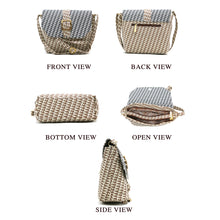 Load image into Gallery viewer, Double Zip F print Flap Buckle Women Sling Bag - myStore20202019