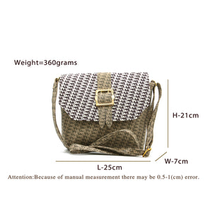 Double Zip F print Flap Buckle Women Sling Bag - myStore20202019