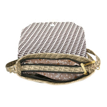 Load image into Gallery viewer, Double Zip F print Flap Buckle Women Sling Bag - myStore20202019