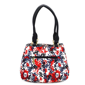 Double Zip Multicolor Ladies Hand Bag - myStore20202019