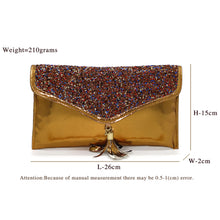 Load image into Gallery viewer, Envelope Designer Jhumka Fitting Ladies Clutch - myStore20202019
