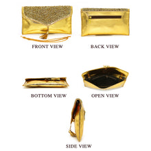 Load image into Gallery viewer, Envelope Designer Jhumka Fitting Ladies Clutch - myStore20202019