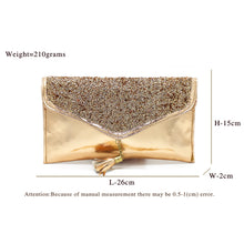 Load image into Gallery viewer, Envelope Designer Jhumka Fitting Ladies Clutch - myStore20202019