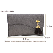 Load image into Gallery viewer, Envelope Double Jhumka Fitting Ladies Clutch - myStore20202019