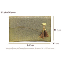 Load image into Gallery viewer, Envelope Double Jhumka Fitting Ladies Clutch - myStore20202019
