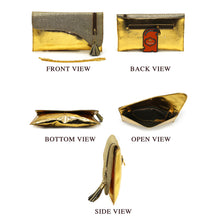 Load image into Gallery viewer, Envelope Zip Jhumka Fitting Ladies Clutch - myStore20202019