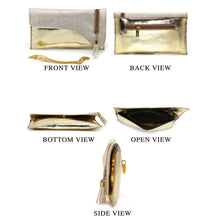 Load image into Gallery viewer, Envelope Zip Jhumka Fitting Ladies Clutch - myStore20202019