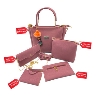 Five Piece Purse Sling Wallet Pouch Ladies Bag Combo - myStore20202019