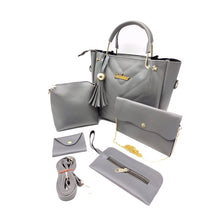 Load image into Gallery viewer, Women's Handbag With Five Piece Purse Sling Wallet Pouch V Embose Jhumka Ladies Bag Combo - myStore20202019