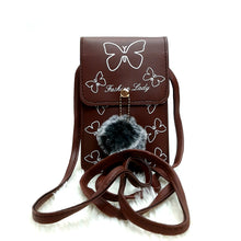 Load image into Gallery viewer, Mobile Cover With Butterfly Print Fur Ball Design - myStore20202019