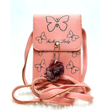 Load image into Gallery viewer, Mobile Cover With Butterfly Print Fur Ball Design - myStore20202019