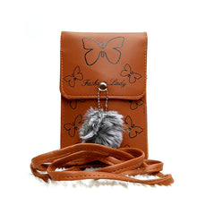 Load image into Gallery viewer, Mobile Cover With Butterfly Print Fur Ball Design - myStore20202019