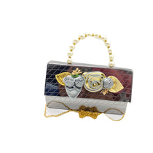 Load image into Gallery viewer, Moti Handle Box Shape Flower Clutch - myStore20202019