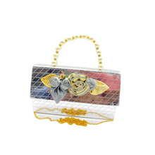 Load image into Gallery viewer, Moti Handle Box Shape Flower Clutch - myStore20202019