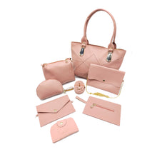 Load image into Gallery viewer, Women's Handbag With Seven Piece Purse Sling Wallet 3 Pouch Ladies Bag Combo - myStore20202019