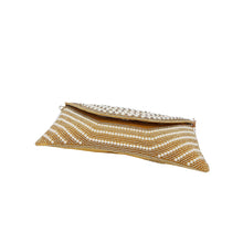 Load image into Gallery viewer, Stone Envelope Handwork Half Flap Bridal Clutch - myStore20202019