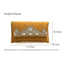 Load image into Gallery viewer, Stone Moti Work Velvet Women Clutch - myStore20202019