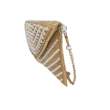 Load image into Gallery viewer, Stone Envelope Handwork Half Flap Bridal Clutch - myStore20202019
