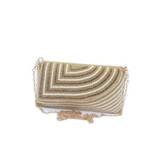 Load image into Gallery viewer, Stone Envelope Handwork Half CutFlap Bridal Clutch - myStore20202019