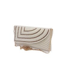 Load image into Gallery viewer, Stone Envelope Handwork Half CutFlap Bridal Clutch - myStore20202019