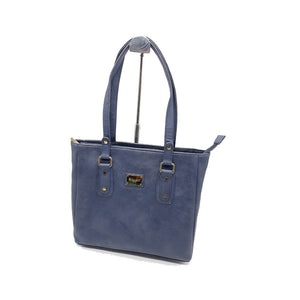 Three Zip Plain Mat Stylish Hand Bag - myStore20202019