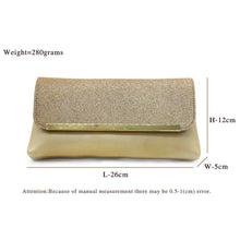 Load image into Gallery viewer, Two In One Designer Frame Flap Shimmer Clutch - myStore20202019
