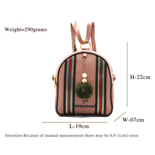 Load image into Gallery viewer, Two In One Double Stripe Double Zip Girls BackPack - myStore20202019