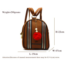Load image into Gallery viewer, Two In One Double Stripe Double Zip Girls BackPack - myStore20202019