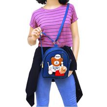 Load image into Gallery viewer, Two In One Double Zip Teddy Bear Print Girls BackPack - myStore20202019
