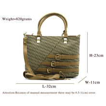 Load image into Gallery viewer, Two In One Double Zip Three Buckle Women HandBag - myStore20202019