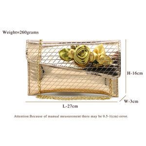 Two In One Flower Fitting Shine Ladies Clutch - myStore20202019