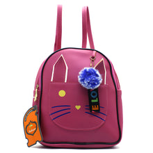 Load image into Gallery viewer, Two In One Front Bow Cat Print Double Zip Girls BackPack - myStore20202019