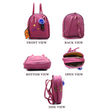 Load image into Gallery viewer, Two In One Front Bow Cat Print Double Zip Girls BackPack - myStore20202019