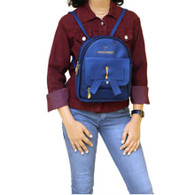 Load image into Gallery viewer, Two In One Front Bow Flap Pocket Double Zip Girls BackPack - myStore20202019
