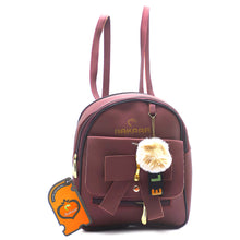 Load image into Gallery viewer, Two In One Front Bow Flap Pocket Double Zip Girls BackPack - myStore20202019