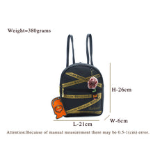 Load image into Gallery viewer, Two In One Front Zip Pocket Double Zip Printed Girls BackPack - myStore20202019