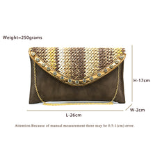 Load image into Gallery viewer, Two In One Jute Stone Flap Envelope Women Clutch - myStore20202019