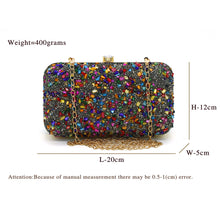 Load image into Gallery viewer, Two In One Multi Stone Frame Lock Women Clutch - myStore20202019
