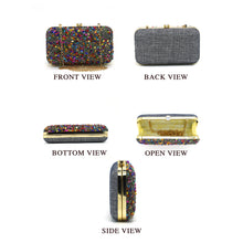Load image into Gallery viewer, Two In One Multi Stone Frame Lock Women Clutch - myStore20202019