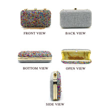 Load image into Gallery viewer, Two In One Multi Stone Frame Lock Women Clutch - myStore20202019
