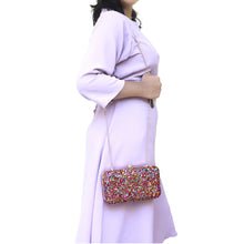 Load image into Gallery viewer, Two In One Multi Stone Frame Lock Women Clutch - myStore20202019