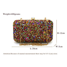 Load image into Gallery viewer, Two In One Multi Stone Frame Lock Women Clutch - myStore20202019
