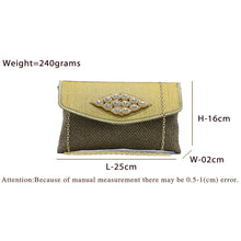 Load image into Gallery viewer, Women's Clutch With 2In1 Jute Eye Stone Design - myStore20202019